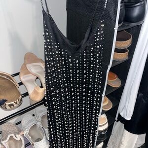 Endless Blu Bedazzled Mini Dress